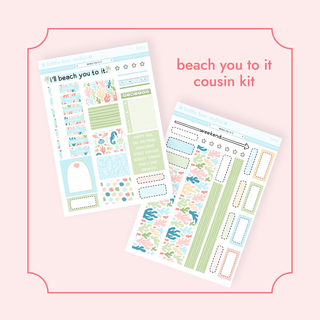 HOBONICHI COUSIN - Beach You To It Full Hobonichi Cousin Kit Bubba Bear Studios HOBONICHI COUSIN - Beach You To It Stickers