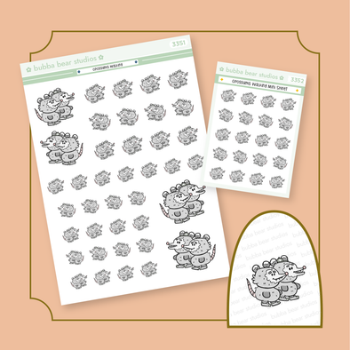 Opossums Walking Buy All (Set of 2) Bubba Bear Studios Opossums Walking Stickers