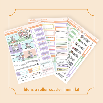 MINI - Life is a Roller Coaster Full Mini Kit Bubba Bear Studios MINI - Life is a Roller Coaster Stickers