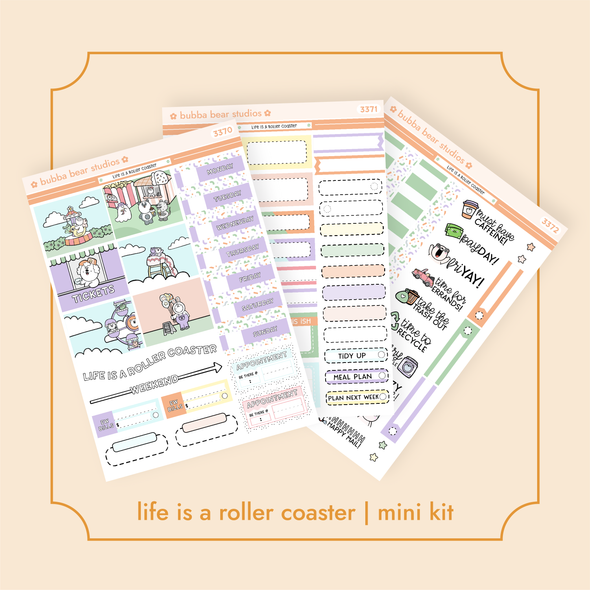 MINI - Life is a Roller Coaster Full Mini Kit Bubba Bear Studios MINI - Life is a Roller Coaster Stickers