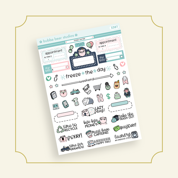 VERTICAL - Freeze The Day VERTICAL Page 3 - Icons Bubba Bear Studios VERTICAL - Freeze The Day Stickers