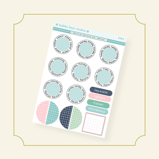 VERTICAL - Freeze The Day BBS PLANNER - ARCHED VERTICAL ADD-ON - Framed Circle Bubba Bear Studios VERTICAL - Freeze The Day Stickers