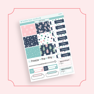 MINI - Freeze The Day Page 1 - Deco and Date Covers Bubba Bear Studios MINI - Freeze The Day Stickers
