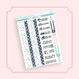 MINI - Freeze The Day Page 3 - Washi and Text Bubba Bear Studios MINI - Freeze The Day Stickers
