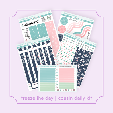 Hobonichi Cousin DAILY - Freeze The Day Bubba Bear Studios Hobonichi Cousin DAILY - Freeze The Day Stickers