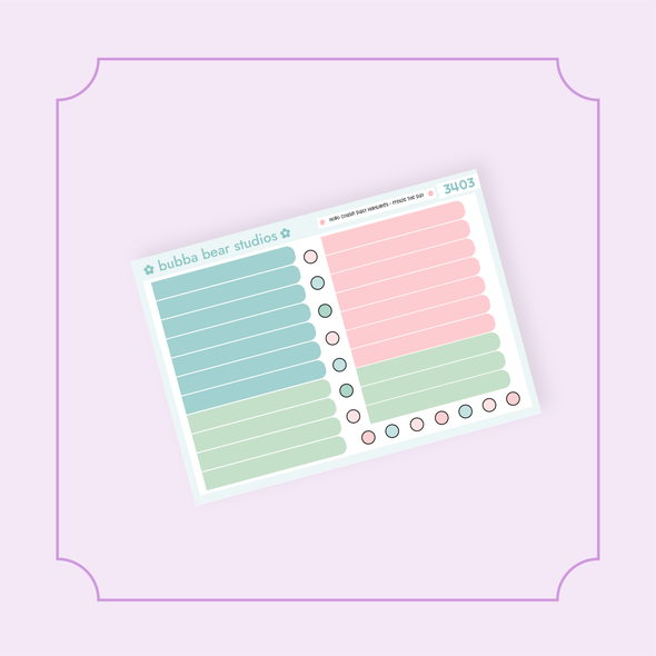 Hobonichi Cousin DAILY - Freeze The Day Bubba Bear Studios Hobonichi Cousin DAILY - Freeze The Day Stickers