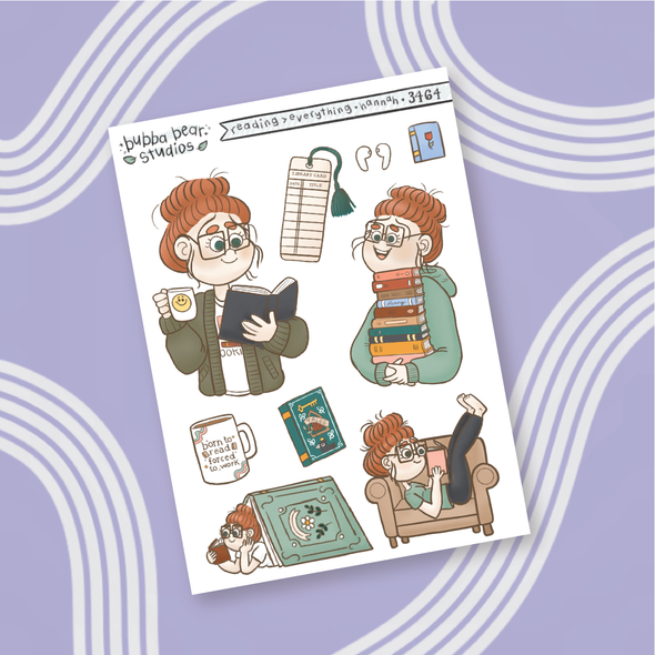 Reading > Everything || Girl Deco Sheet