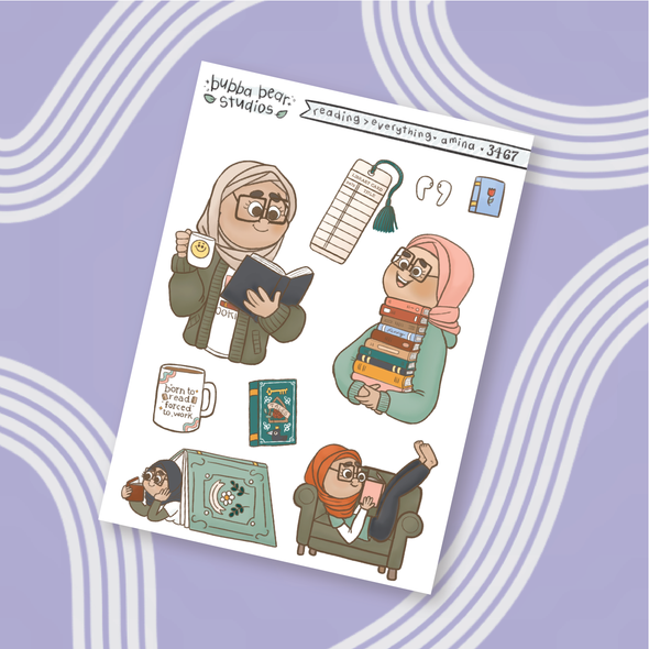 Reading > Everything || Girl Deco Sheet