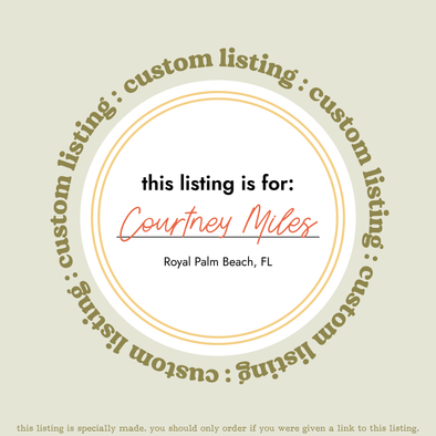Custom Text Listing for Courtney Miles Bubba Bear Studios Custom Text Listing for Courtney Miles Stickers
