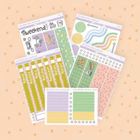 Hobonichi Cousin DAILY - No Plans, No Problems Bubba Bear Studios Hobonichi Cousin DAILY - No Plans, No Problems Stickers