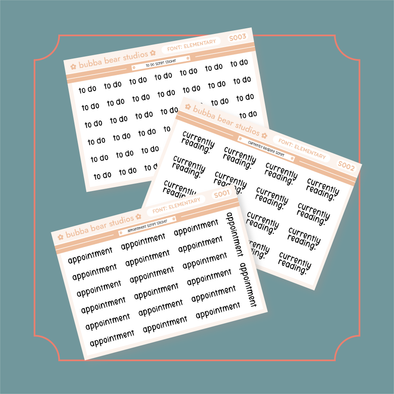 Elementary Scripts Bubba Bear Studios Elementary Scripts Stickers