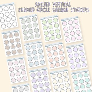 Arched Vertical - Framed Circle Sidebar Stickers Buy All (Set of 16) Bubba Bear Studios Arched Vertical - Framed Circle Sidebar Stickers