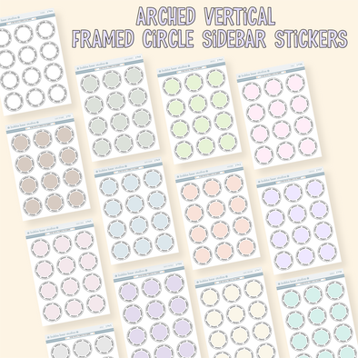 Arched Vertical - Framed Circle Sidebar Stickers Buy All (Set of 16) Bubba Bear Studios Arched Vertical - Framed Circle Sidebar Stickers