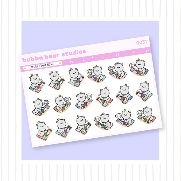 Work From Home Colorful Bubba Bear Studios Work From Home