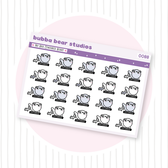 No Bra Censored Bears Minimal Bubba Bear Studios No Bra Censored Bears