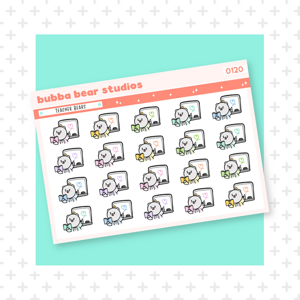 Teacher Bears Colorful Bubba Bear Studios Teacher Bears