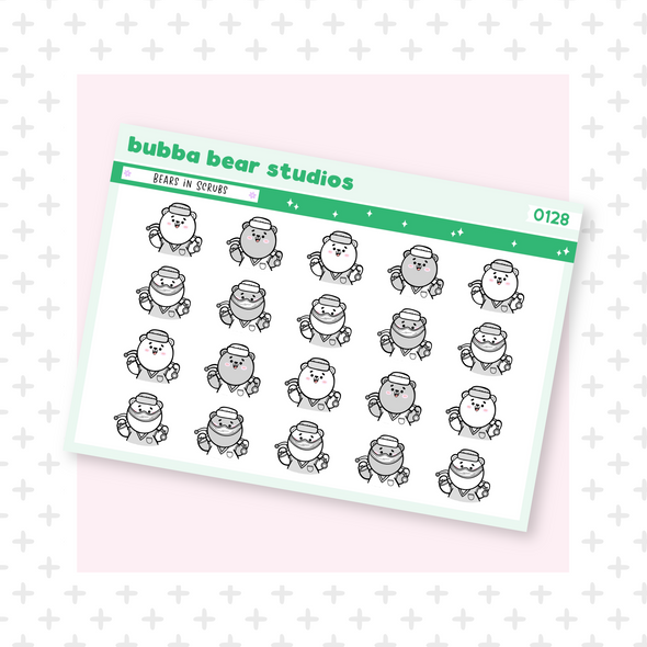 Bears in Scrubs Minimal Bubba Bear Studios Bears in Scrubs
