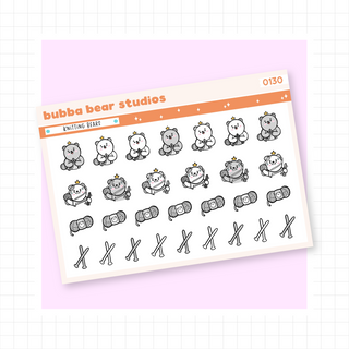 Knitting Bears Minimal Bubba Bear Studios Knitting Bears