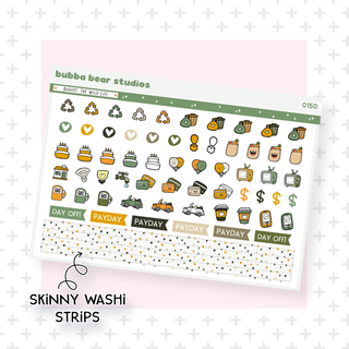 Vertical - August - The Wild Life Page II - Icons & Washi Strips Bubba Bear Studios Vertical - August - The Wild Life