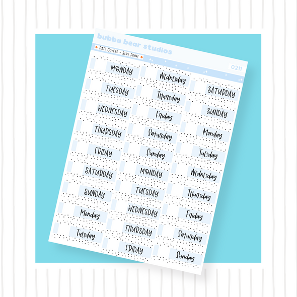 Date Covers Print Blue Bubba Bear Studios Date Covers