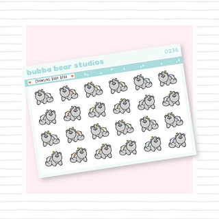 Crawling Baby Bears Colorful Bubba Bear Studios Crawling Baby Bears