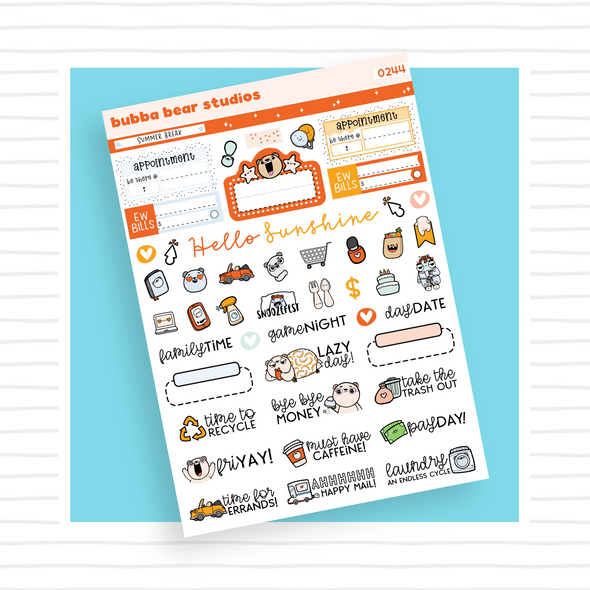 VERTICAL - Summer Break VERTICAL Page 3 - Icons Bubba Bear Studios VERTICAL - Summer Break
