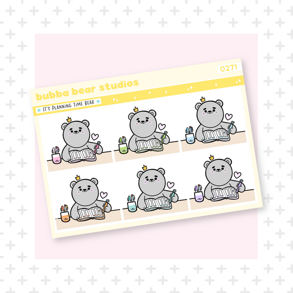 It's Planning Time Bears Colorful Bubba Bear Studios It's Planning Time Bears
