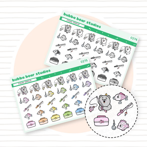Fishing Sampler Buy All (Set of 2) Bubba Bear Studios Fishing Sampler