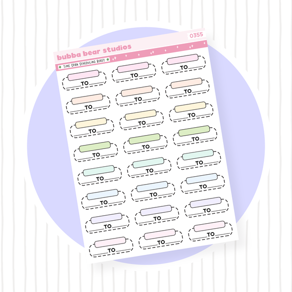 Time Span Scheduling Boxes