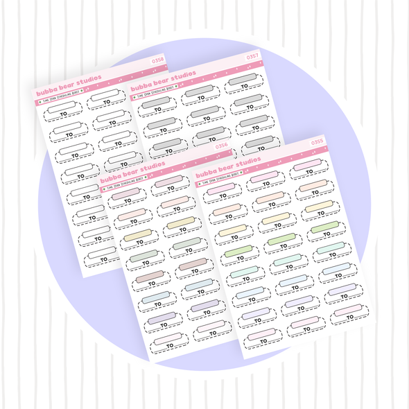 Time Span Scheduling Boxes Standard Buy All (Set of 4) Bubba Bear Studios Time Span Scheduling Boxes Stickers