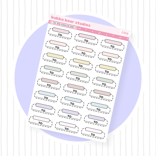 Time Span Scheduling Boxes Standard Muted Bubba Bear Studios Time Span Scheduling Boxes Stickers