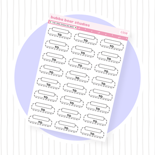 Time Span Scheduling Boxes Standard White Bubba Bear Studios Time Span Scheduling Boxes Stickers
