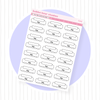 Time Span Scheduling Boxes Standard White Bubba Bear Studios Time Span Scheduling Boxes Stickers