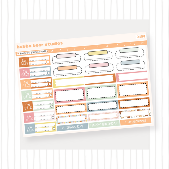 Vertical - November - Stretchy Pants Page III - Functional Boxes Bubba Bear Studios Vertical - November - Stretchy Pants