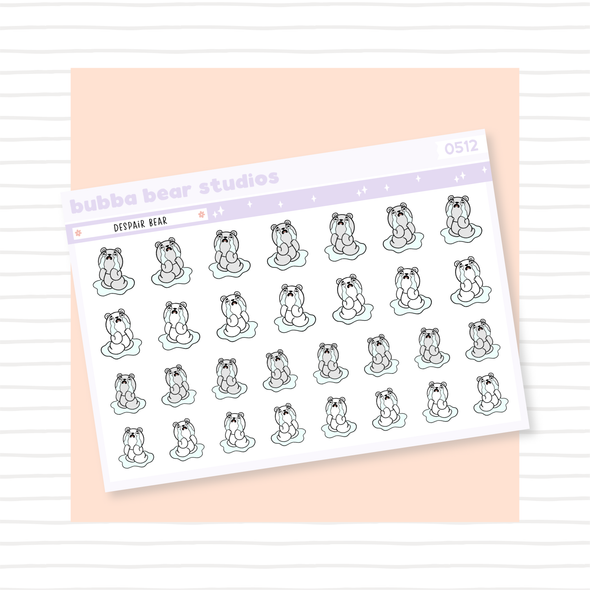 Despair Bear Minimal Bubba Bear Studios Despair Bear Stationery