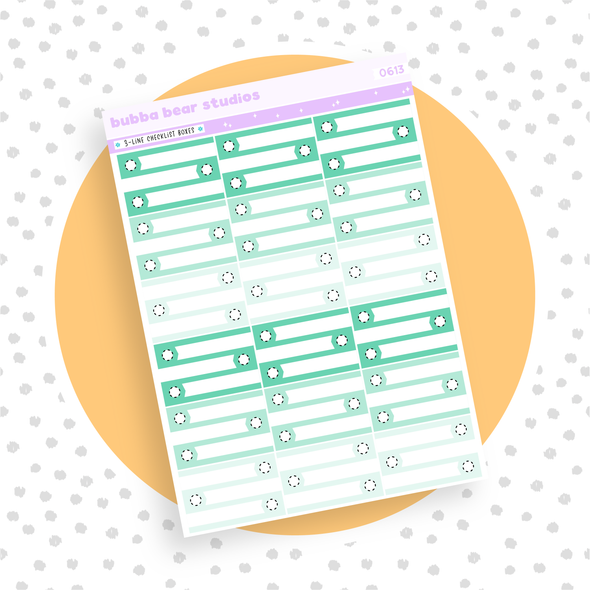 3-Line Checklist Boxes