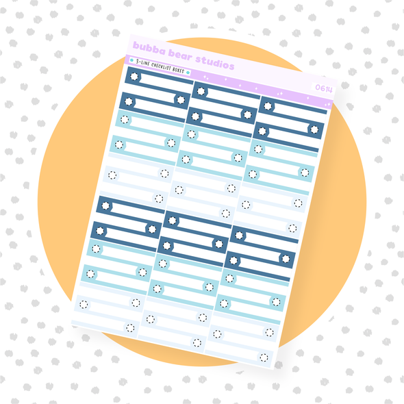 3-Line Checklist Boxes