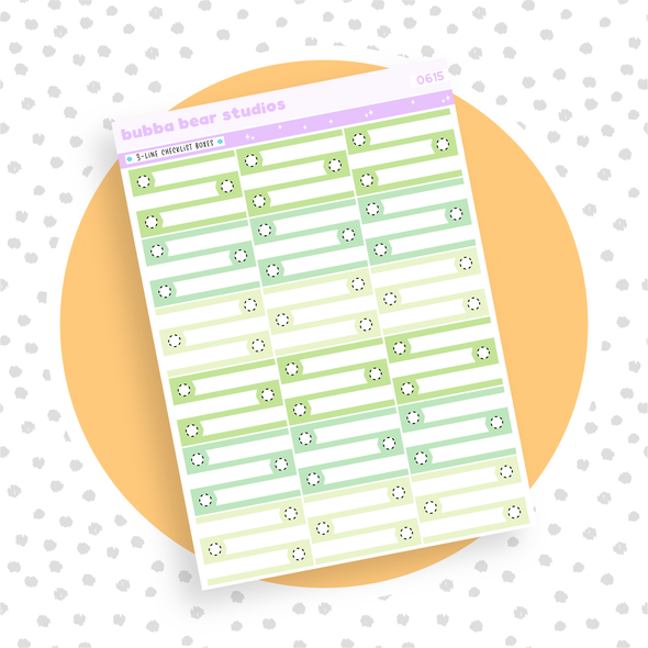 3-Line Checklist Boxes