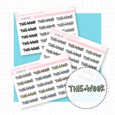 This Week Doodle Text Buy All (Set of 3) Bubba Bear Studios This Week Doodle Text