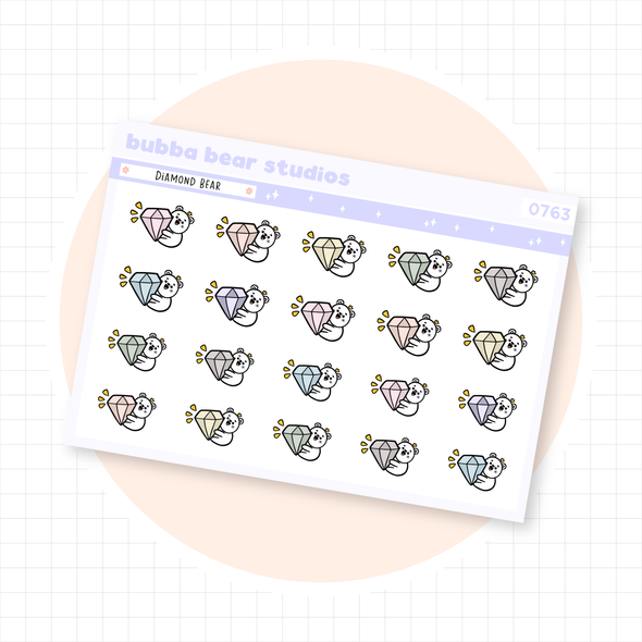Diamond Bears Muted Bubba Bear Studios Diamond Bears