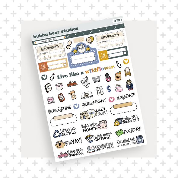 VERTICAL - Wildflower Heart VERTICAL Page 3 - Icons Bubba Bear Studios VERTICAL - Wildflower Heart