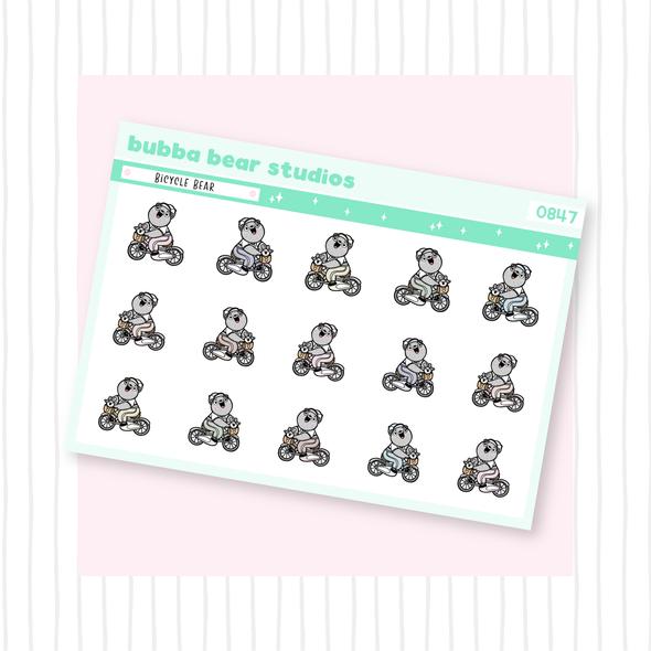 Bicycle Bear Muted Bubba Bear Studios Bicycle Bear