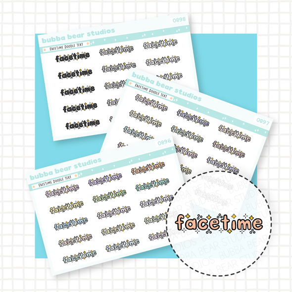 FaceTime Doodle Text Buy All (Set of 3) Bubba Bear Studios FaceTime Doodle Text