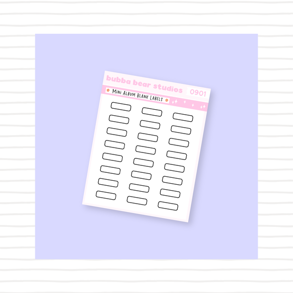 Mini Album Tab Categories Tab Blank Labels Bubba Bear Studios Mini Album Tab Categories