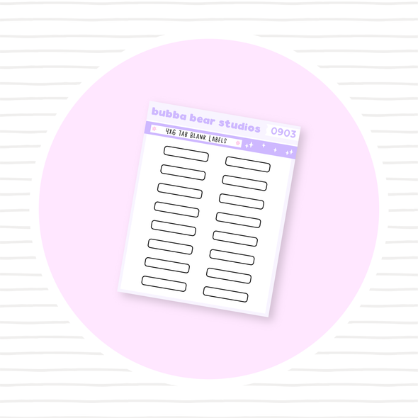 4x6 Album Tab Categories Tab Blank Labels Bubba Bear Studios 4x6 Album Tab Categories Stationery