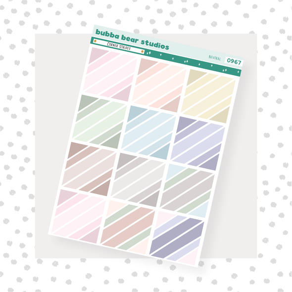 Corner Stripes Muted Bubba Bear Studios Corner Stripes