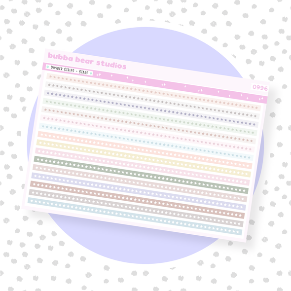 Divider Strips - Stars Muted Bubba Bear Studios Divider Strips - Stars