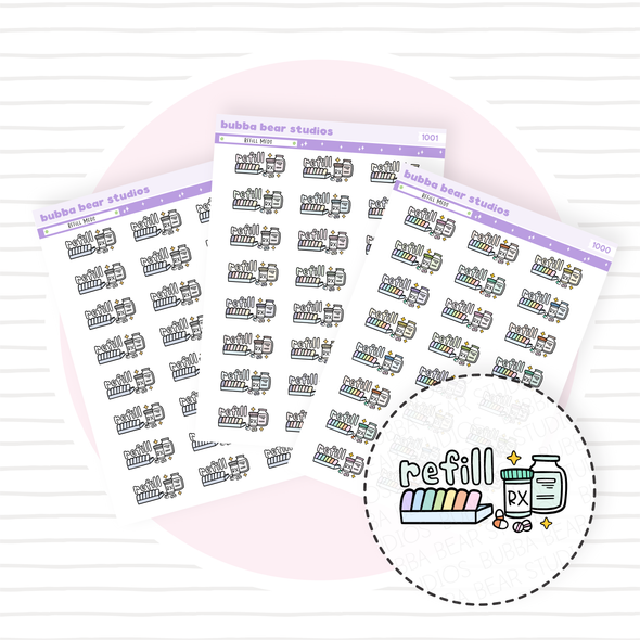 Refill Meds Buy All (Set of 3) Bubba Bear Studios Refill Meds