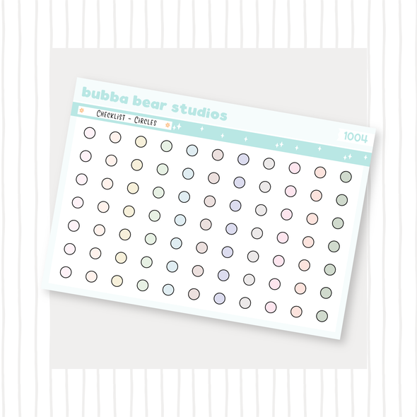 Checklist - Circles Muted Bubba Bear Studios Checklist - Circles