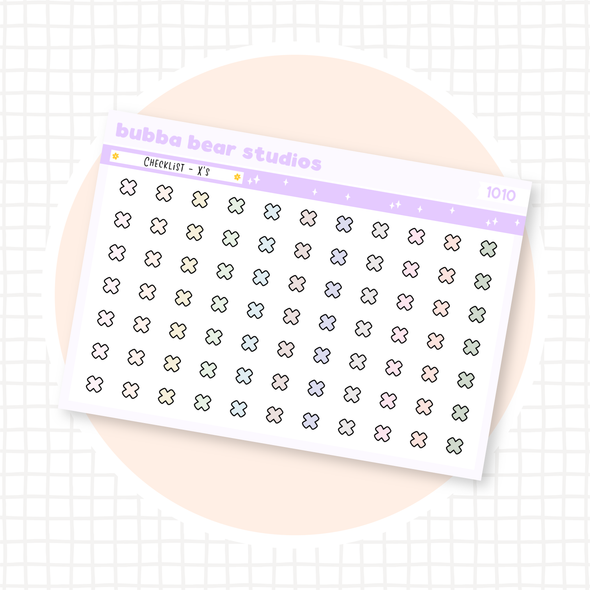 Checklist - X's Muted Bubba Bear Studios Checklist - X's